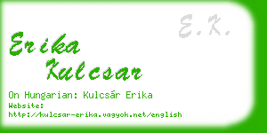 erika kulcsar business card
